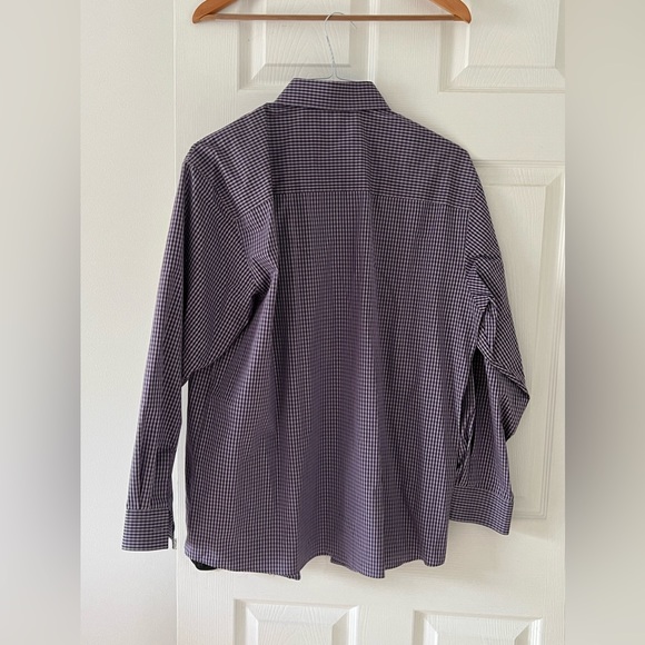 Kenneth Cole Reaction Classic Fit Men’s Dress Shirt Purple Gray 16 1/2 32/33 - Picture 2 of 4
